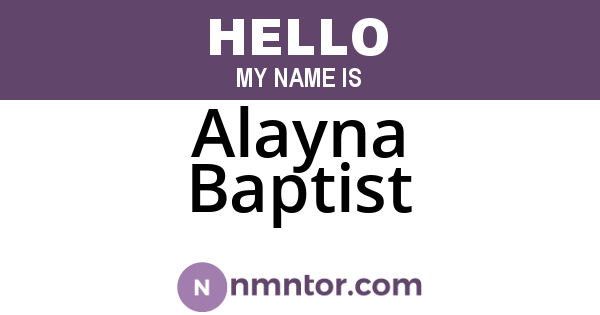 Alayna Baptist