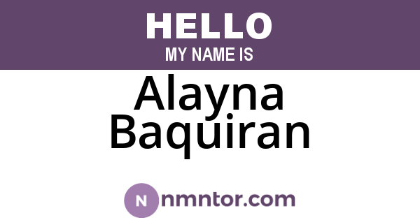 Alayna Baquiran