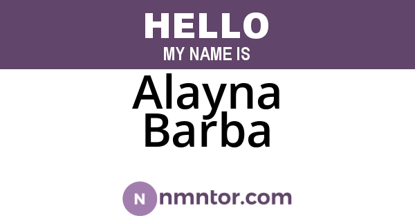Alayna Barba