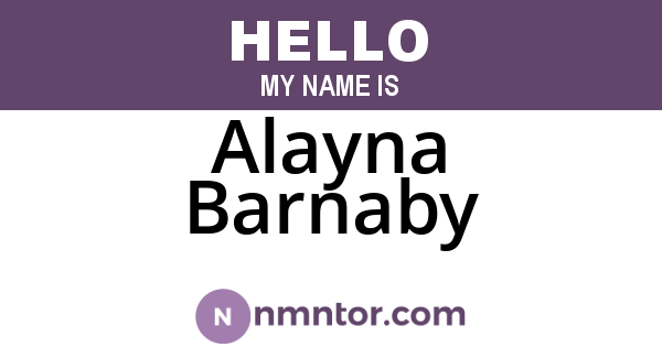 Alayna Barnaby