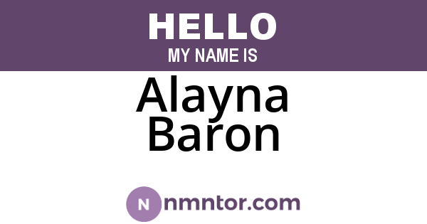 Alayna Baron