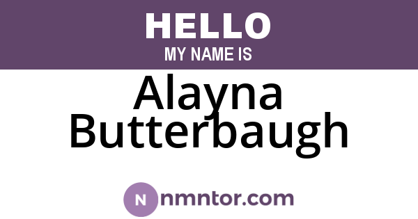 Alayna Butterbaugh