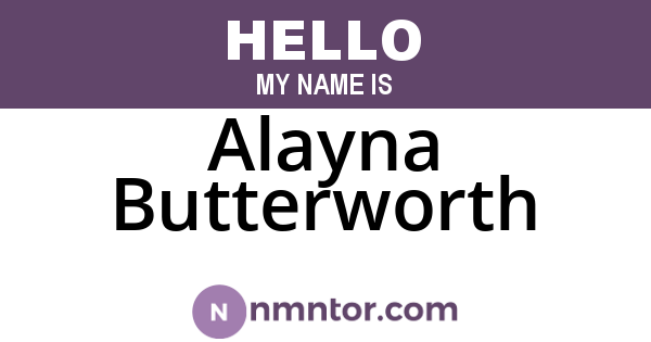 Alayna Butterworth