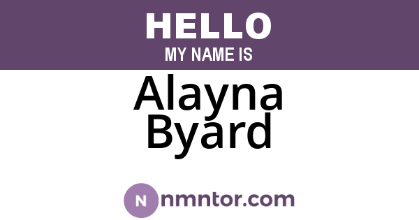Alayna Byard