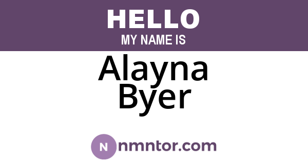 Alayna Byer