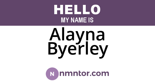 Alayna Byerley