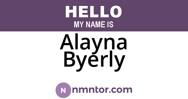 Alayna Byerly