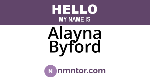 Alayna Byford