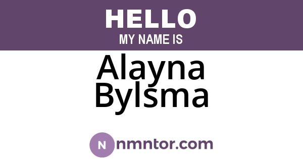 Alayna Bylsma