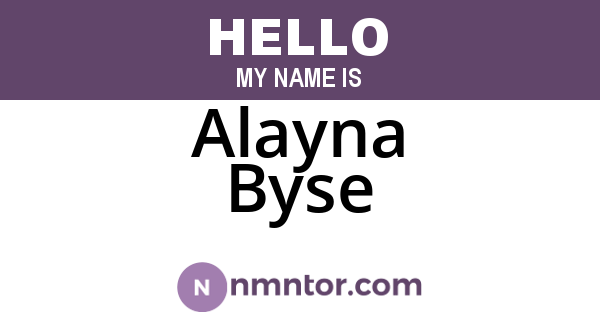 Alayna Byse