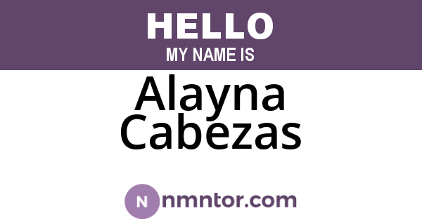 Alayna Cabezas