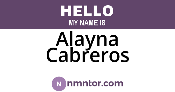 Alayna Cabreros