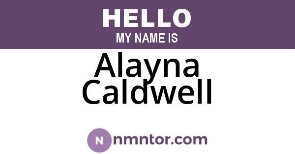 Alayna Caldwell