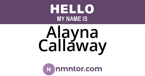 Alayna Callaway