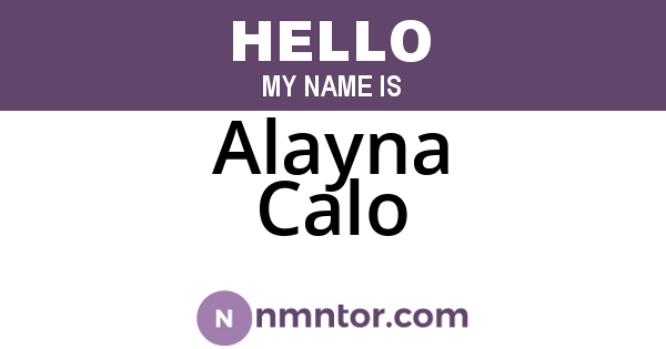 Alayna Calo