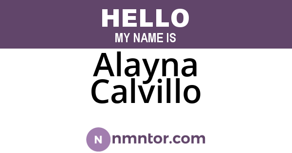 Alayna Calvillo