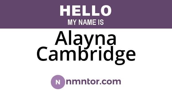 Alayna Cambridge