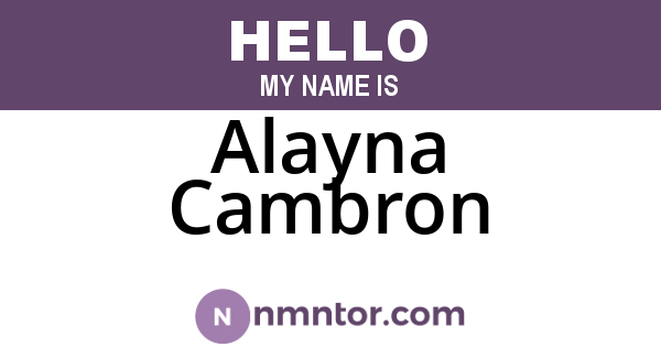 Alayna Cambron