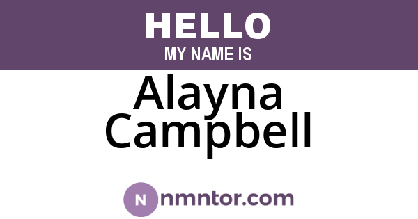 Alayna Campbell
