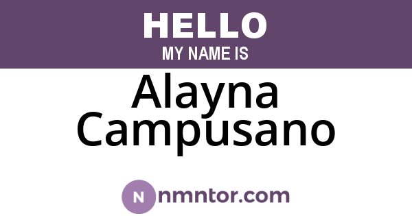 Alayna Campusano