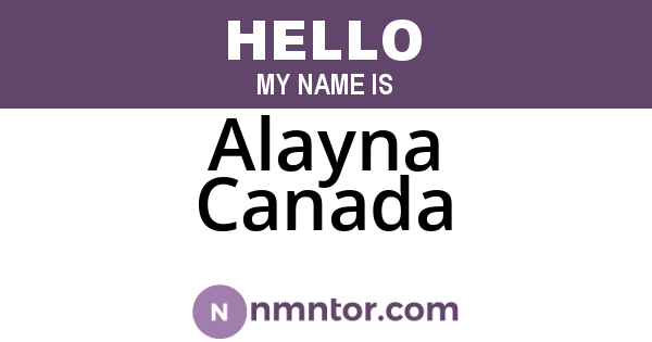 Alayna Canada