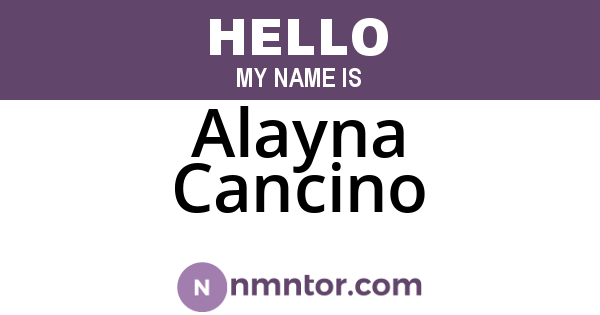 Alayna Cancino