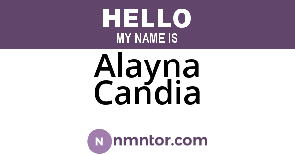 Alayna Candia