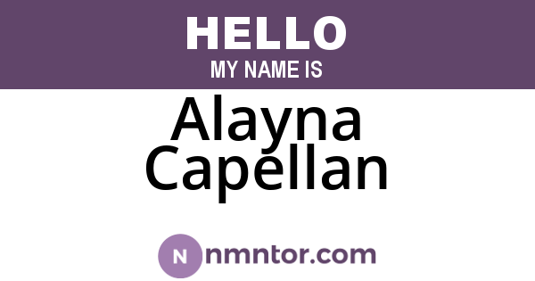 Alayna Capellan