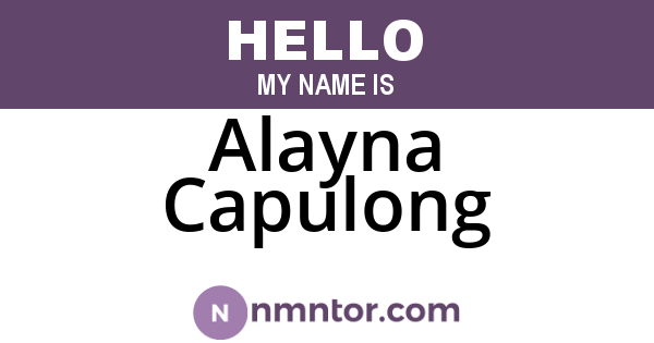 Alayna Capulong