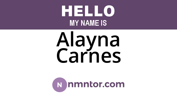 Alayna Carnes