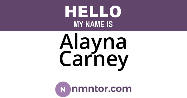Alayna Carney