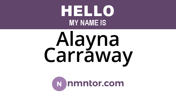 Alayna Carraway