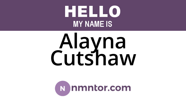 Alayna Cutshaw