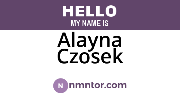 Alayna Czosek