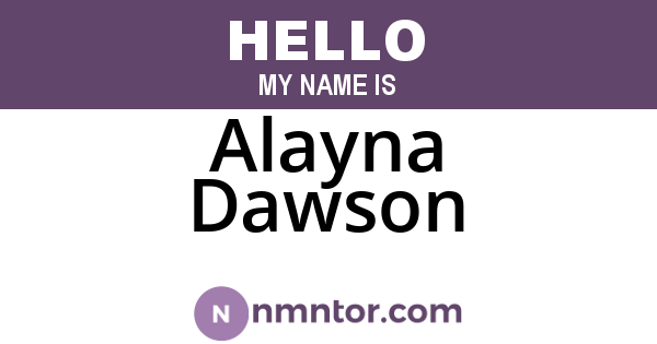 Alayna Dawson