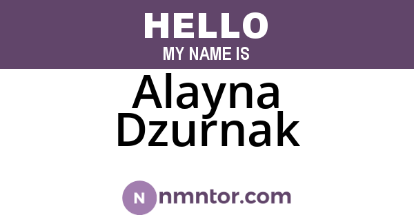 Alayna Dzurnak