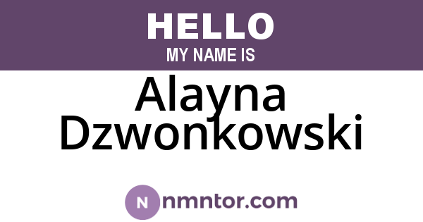 Alayna Dzwonkowski