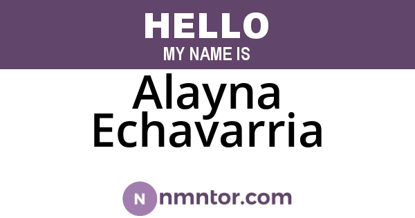 Alayna Echavarria