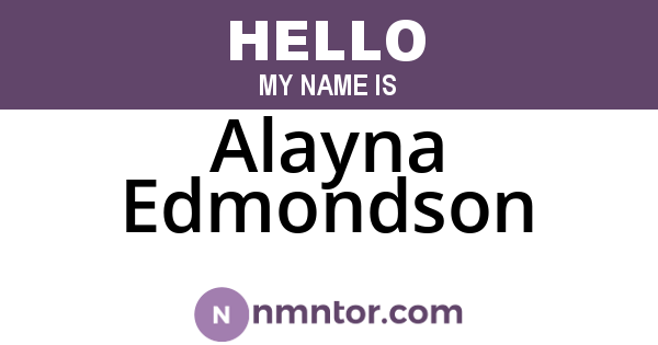 Alayna Edmondson