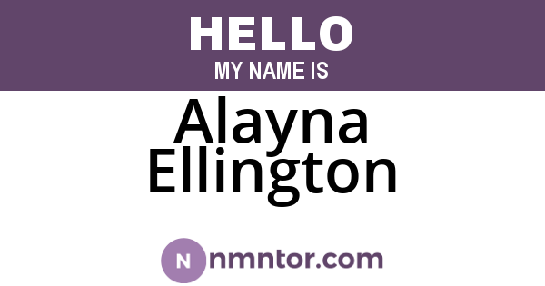 Alayna Ellington