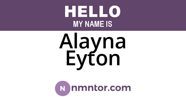 Alayna Eyton