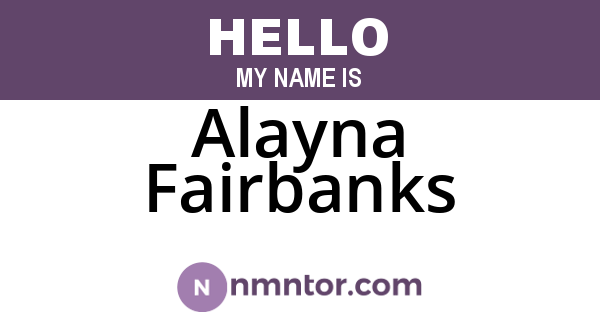 Alayna Fairbanks