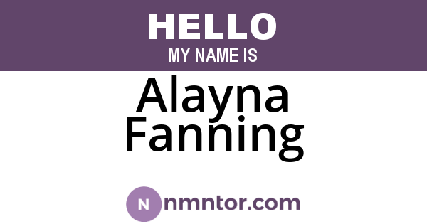Alayna Fanning