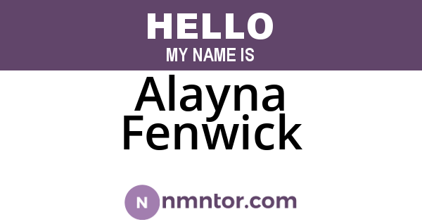 Alayna Fenwick