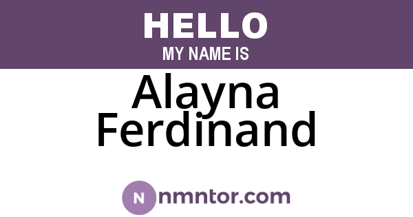 Alayna Ferdinand