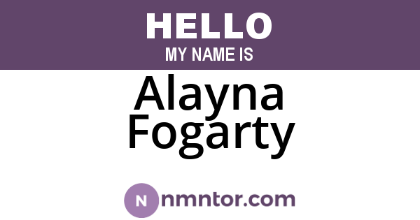 Alayna Fogarty
