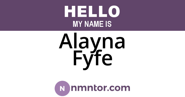Alayna Fyfe