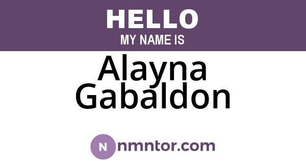 Alayna Gabaldon