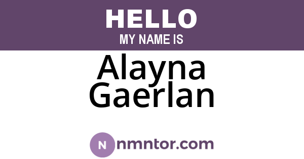 Alayna Gaerlan