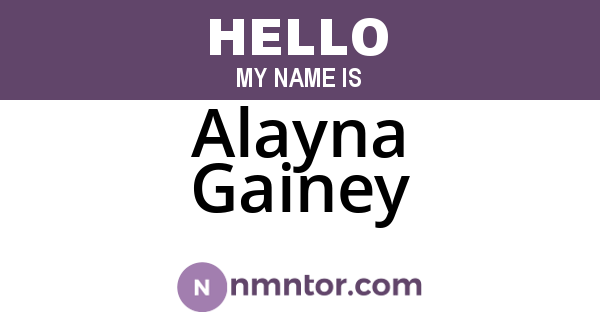Alayna Gainey